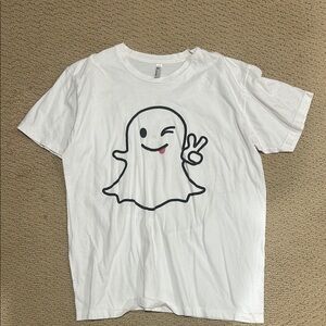 White T-Shirt with Snapchat Logo